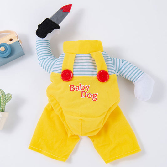 Pet clothes with funny knives