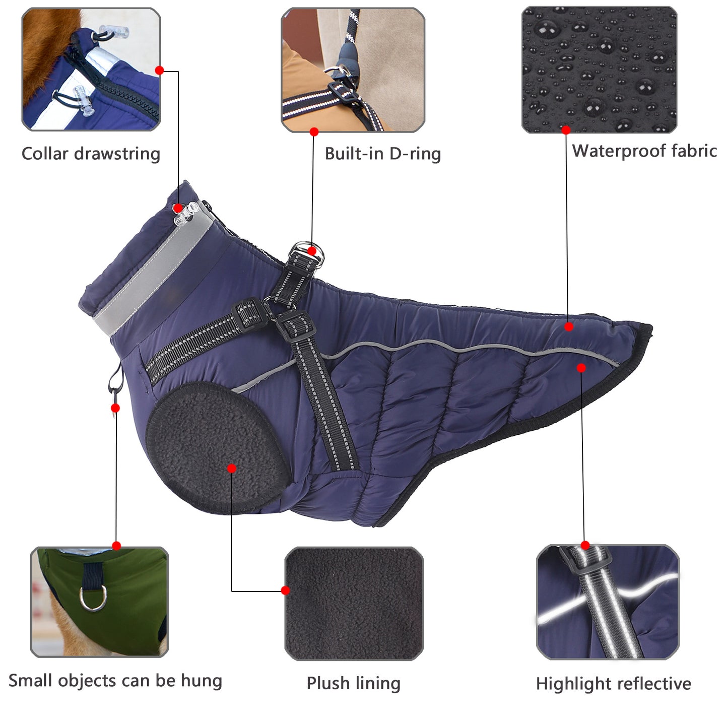 Dog warm cotton coat