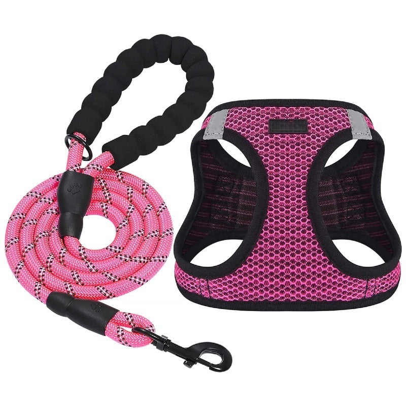 Pet chest and back leash