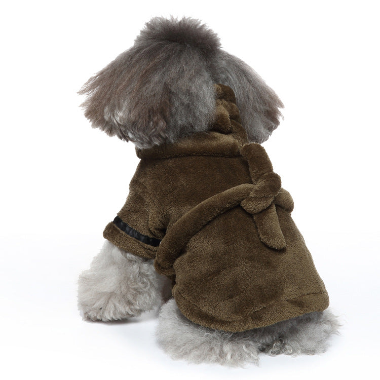 Pet Flannel Nightgown Bathrobe