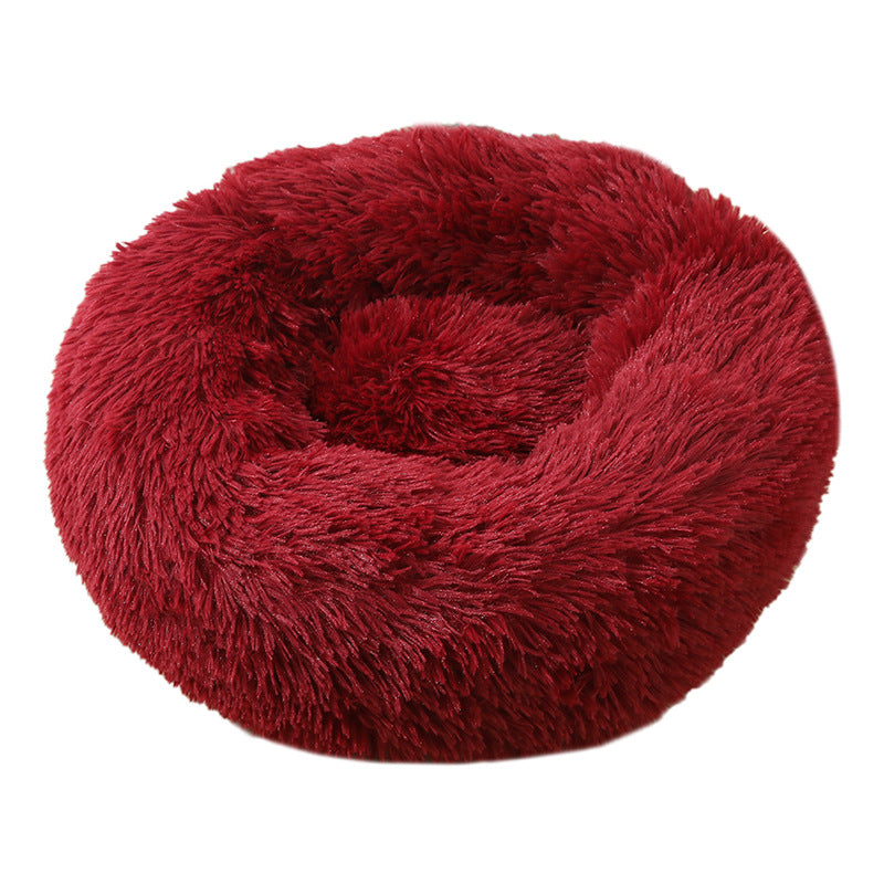 plush round pet kennel