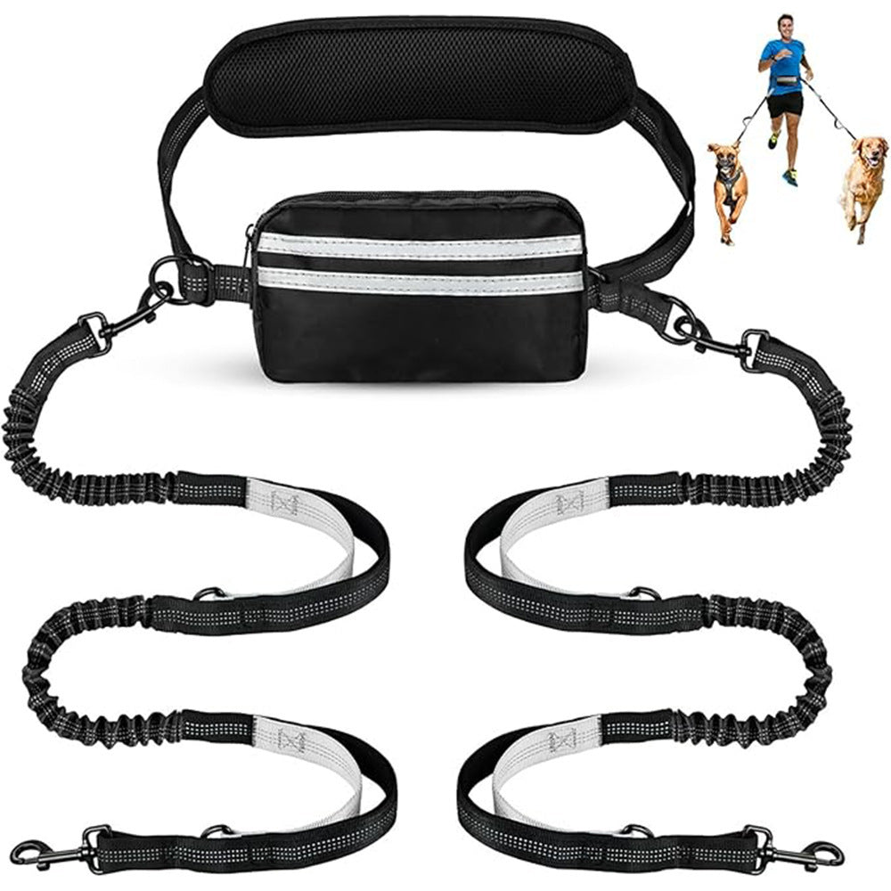 Running traction rope with waist bag