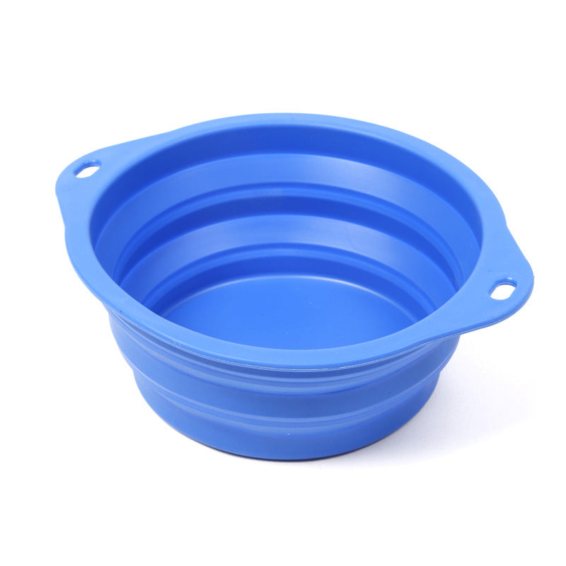 Foldable plastic dog bowl