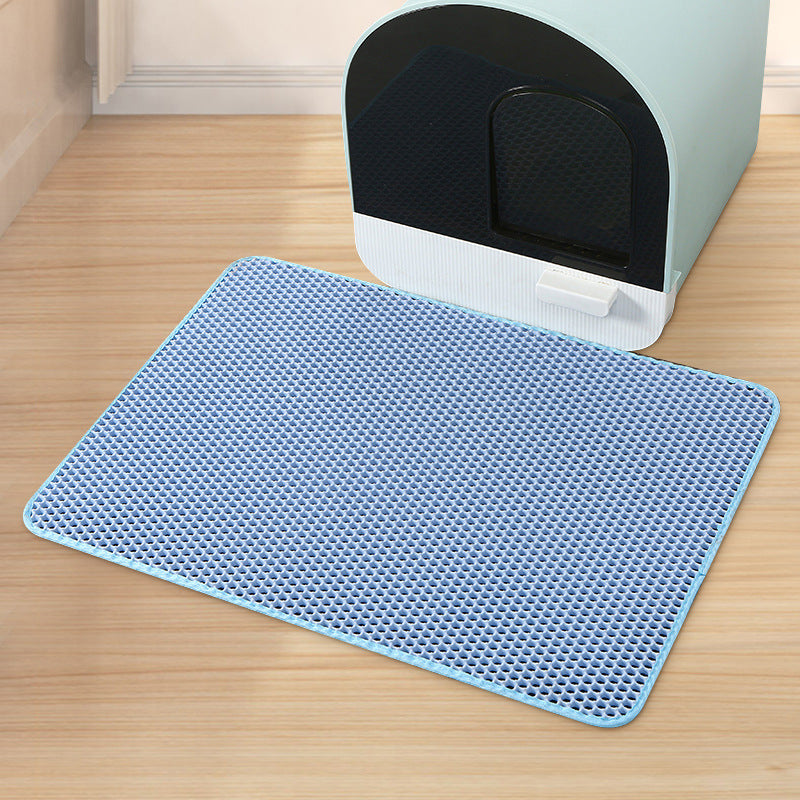 Double-Layer Washable Cat Litter Mat EVA Anti-Slip Pad