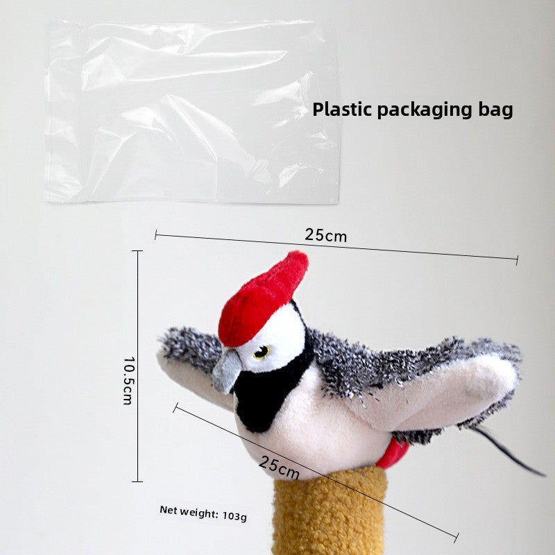 Pet plush chew toy "Shake Shake Bird"