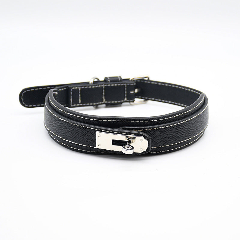 MOQ:200 Leather Dog Collar Leash with Waste Bag
