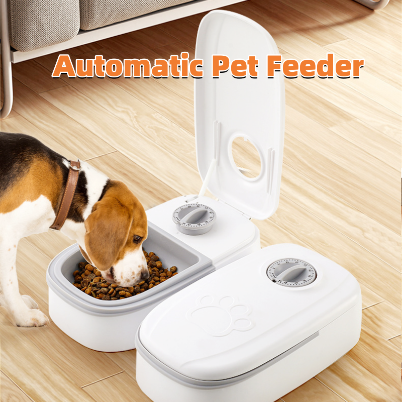 Pet Automatic Feeding Timing Feeder Division Bowl Timing Quantitative Dry and Wet Two Feeding Pet Bowl