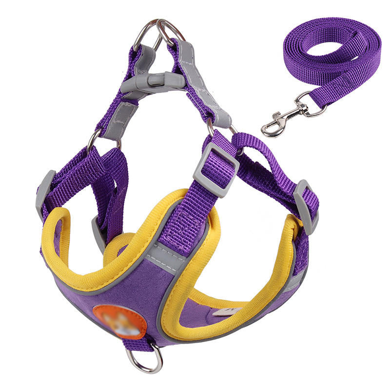 Adjustable Vest Dog Harness with Reflective Rope