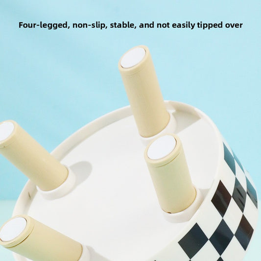 Cat bowl simple polka dot stainless steel