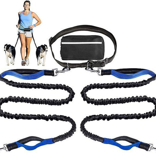Pet running leash exercise waist bag set