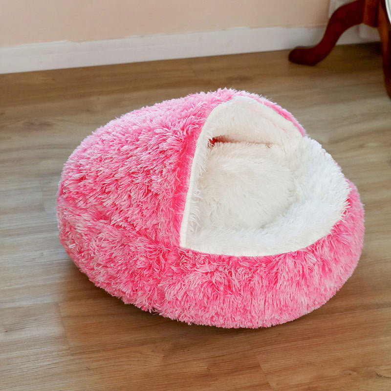 Winter two-in-one super semi-enclosed pet bed