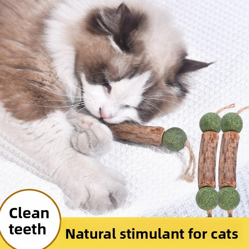 Catnip Silver Vine Chew Toy with Hemp Rope