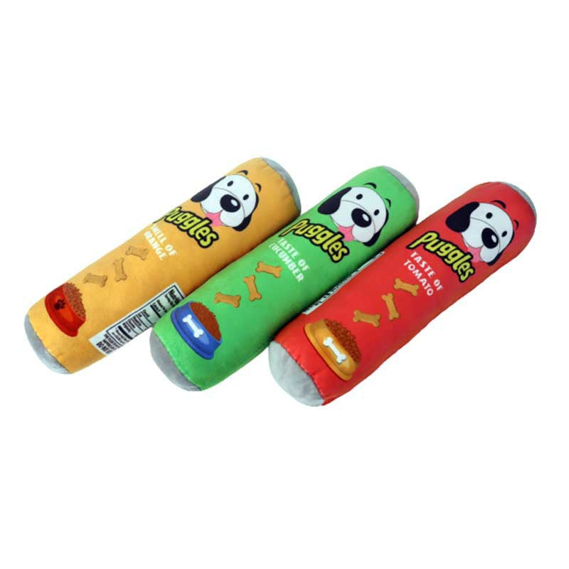 Pet Potato Chips Barrel-shaped Sound Toy Bite-resistant BB Dog Plush Toy