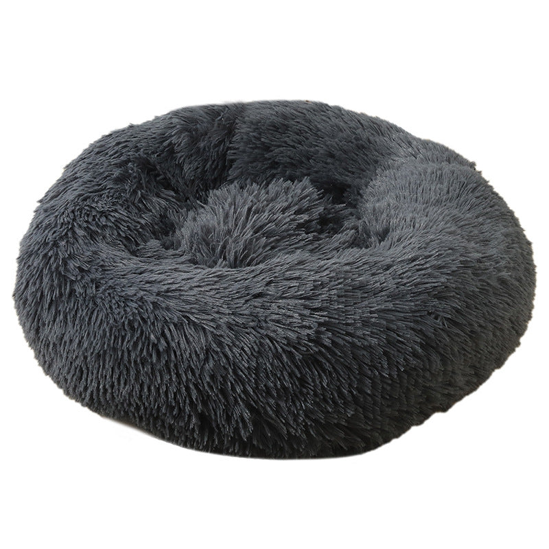 plush round pet kennel