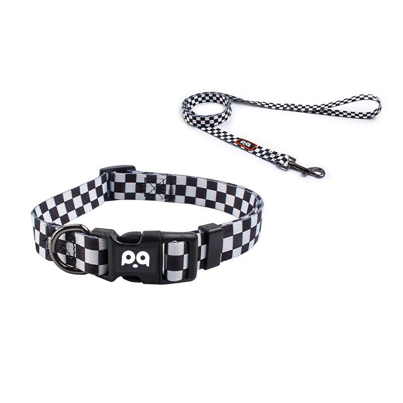 Pet dog collar chest and back leash