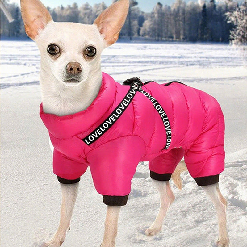 Fleece-lined and thickened pet coat/cotton jacket