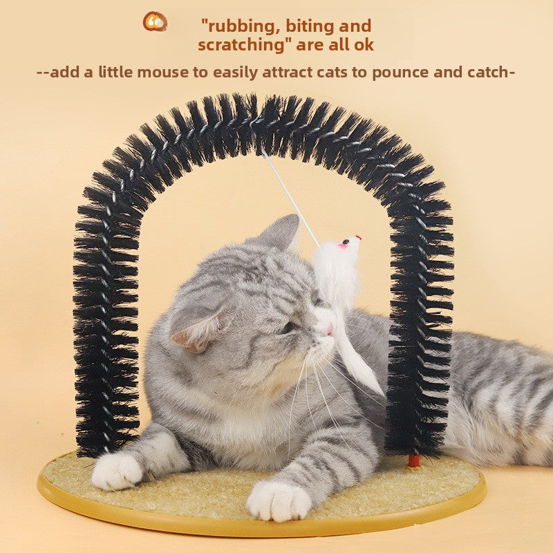 Arched-arch cat grooming toy