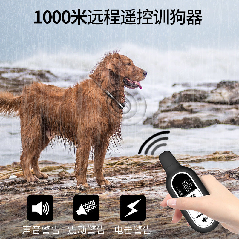 Pet training remote control dog trainer collar electric shock waterproof dog trainer bark stopper training supplies