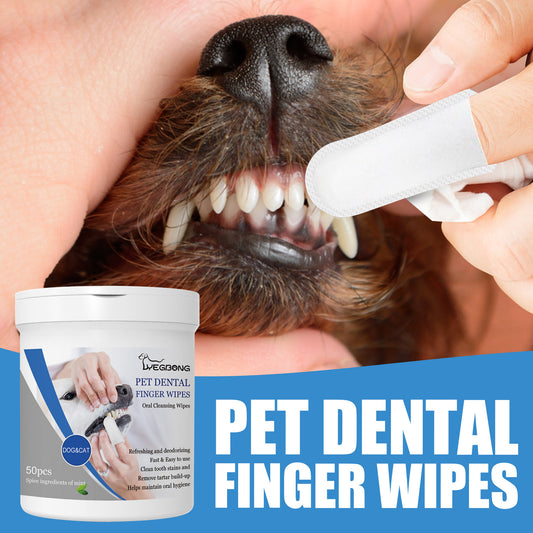 Pet tooth and finger wet wipes