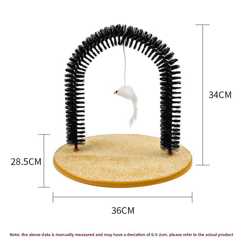 Arched-arch cat grooming toy