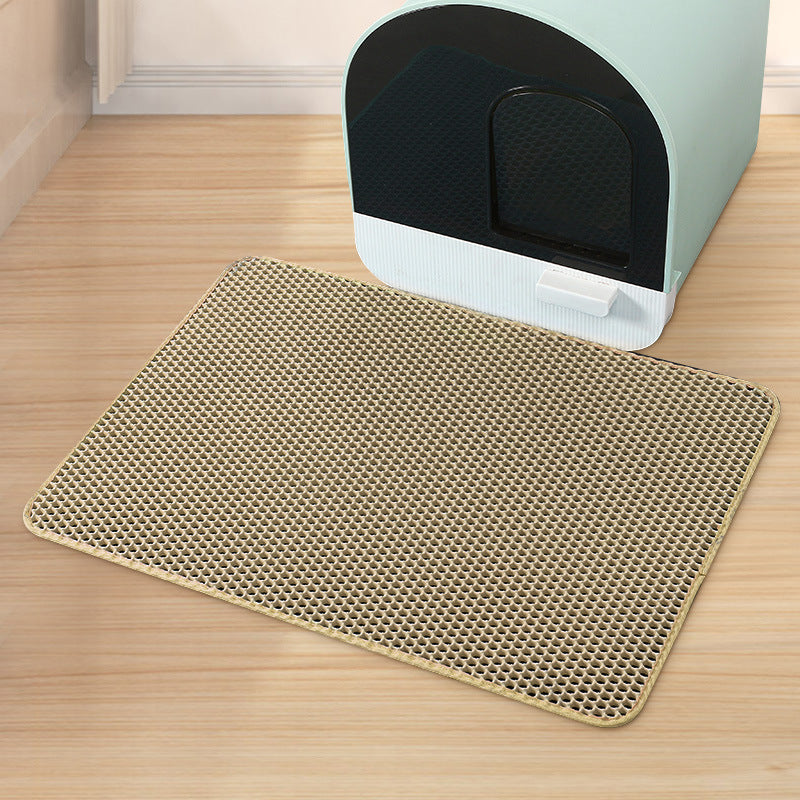 Double-Layer Washable Cat Litter Mat EVA Anti-Slip Pad