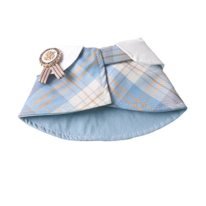 Velcro British checkered pet cape