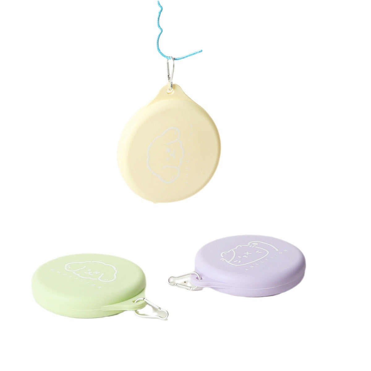 Pet out folding bowl dog outdoor accompanying bowl portable silicone bowl cat drinking food bowl feeding bowl dog basin